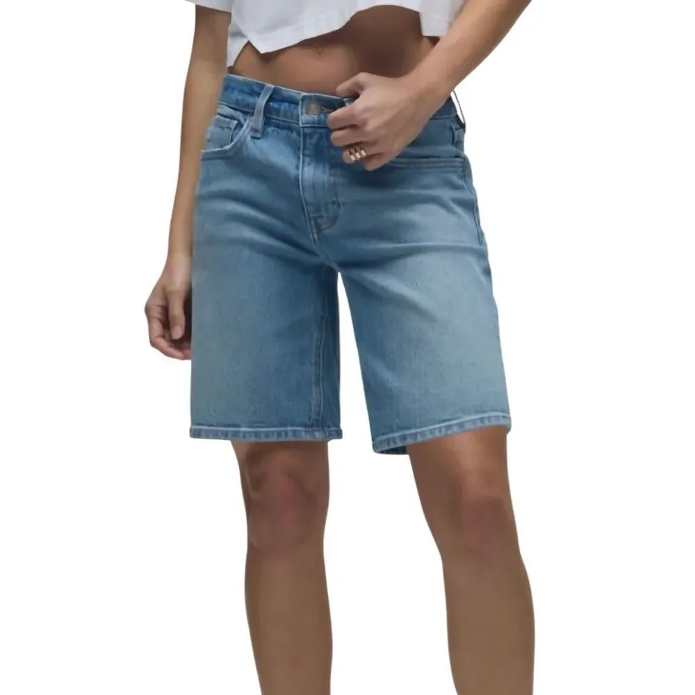London Low Rise Long Shorts In Fresca 34